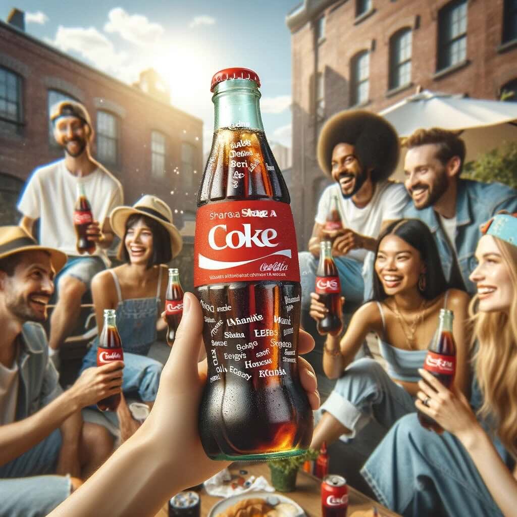 illustrating Coca-Colas _Share a Coke_ campaign. 